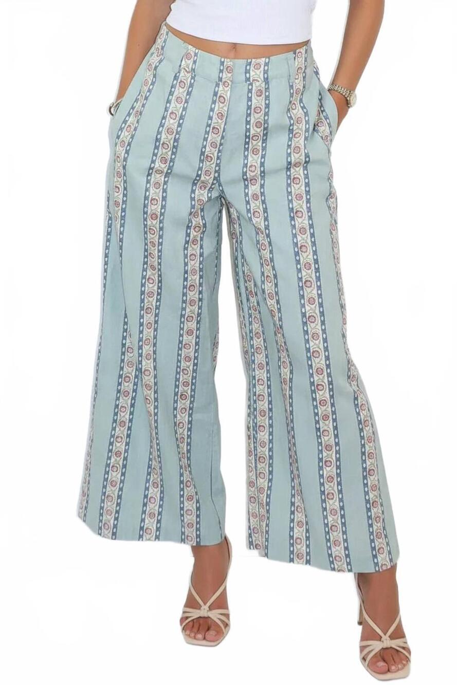 NEW NIBI MTK edison pants in antique floral